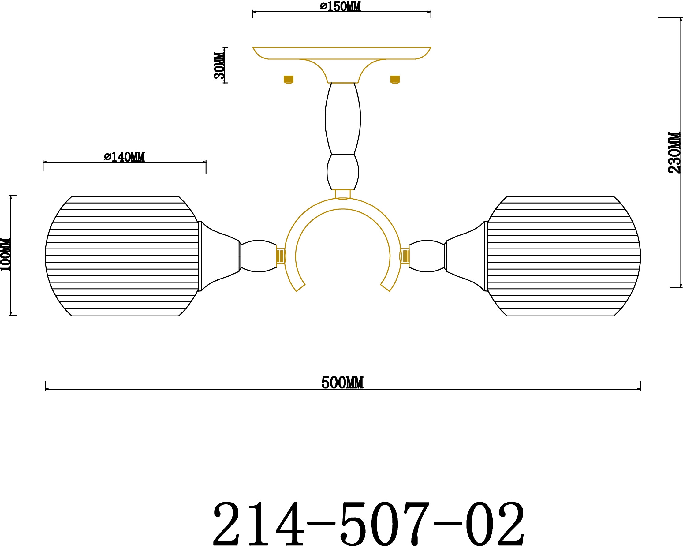 Изображение товара Люстра потолочная на штанге Velante 214-507-02 в форме шара