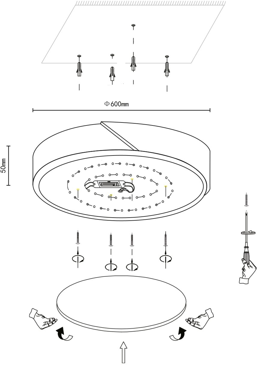 Изображение товара Потолочный светильник круглый с пультом LED Velante 445-067-01 в стиле модерн