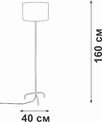 Изображение товара Торшер на треноге Vitaluce V2839-1/1P