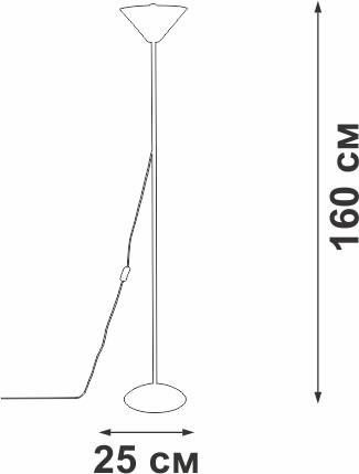 Изображение товара Современный торшер с выключателем Vitaluce V2841-1/1P для гостиной и спальни