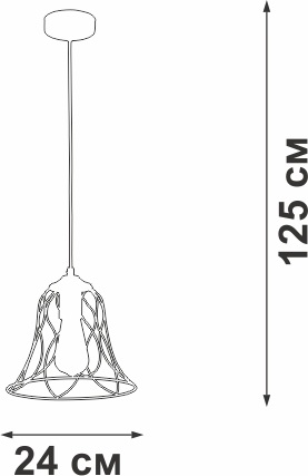 Изображение товара Подвесной светильник Vitaluce V2869-1/1S для стиля лофт