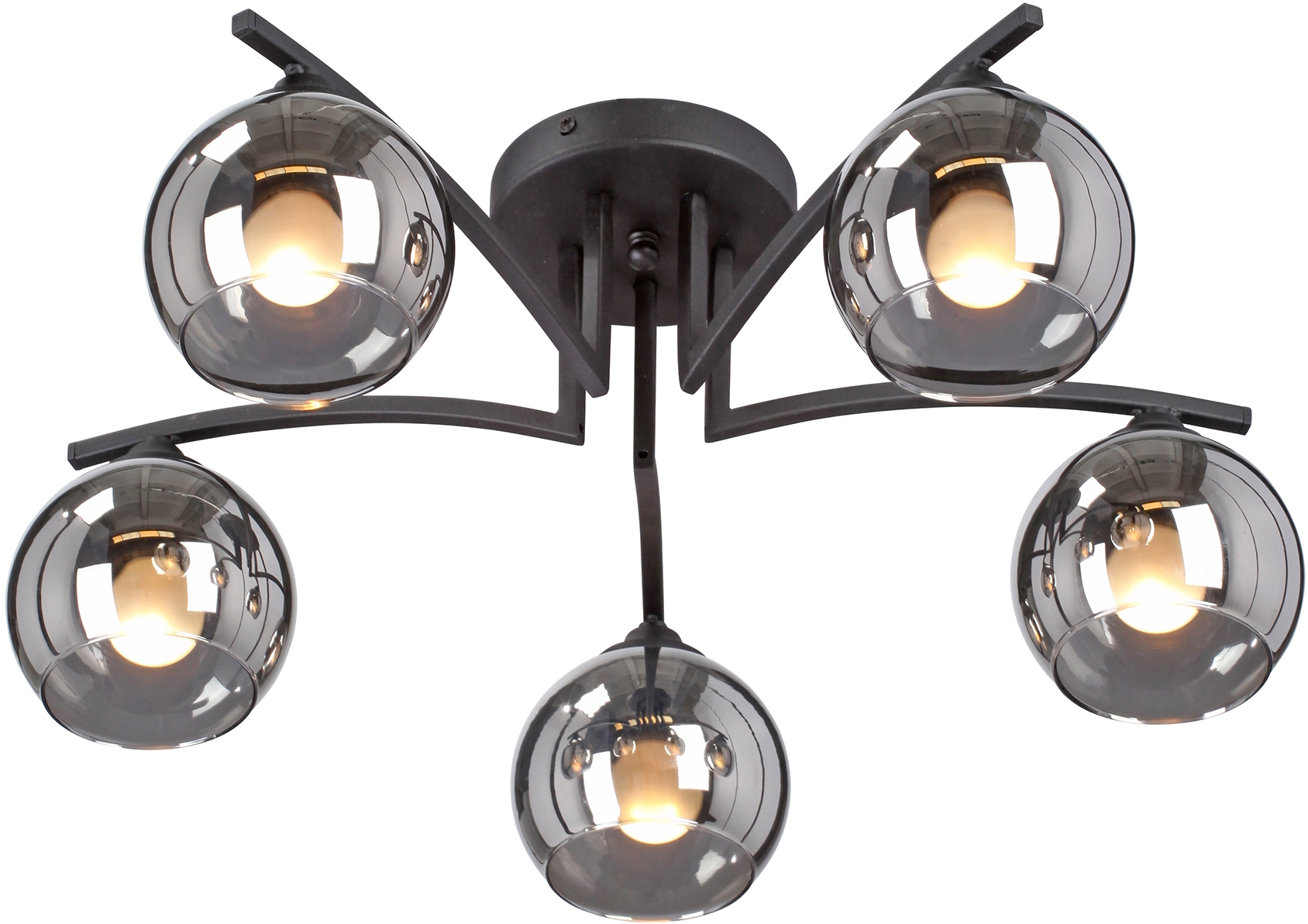 Изображение товара Потолочная люстра на штанге Vitaluce V4285-1/5PL с шариками в стиле модерн