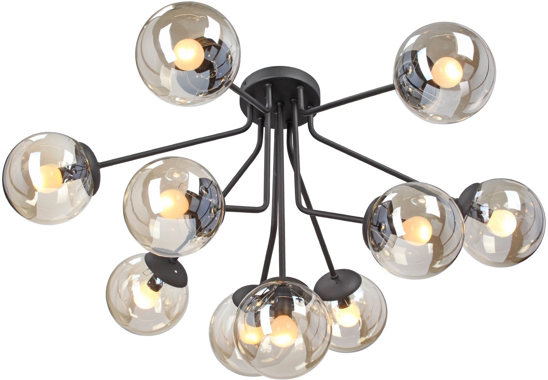 Изображение товара Потолочная люстра молекулы на штанге Vitaluce V4287-1/10PL современный дизайн