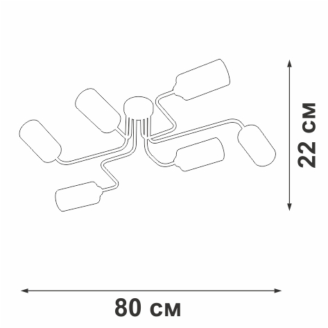 Изображение товара Потолочная люстра на штанге Vitaluce V4310-0/6PL
