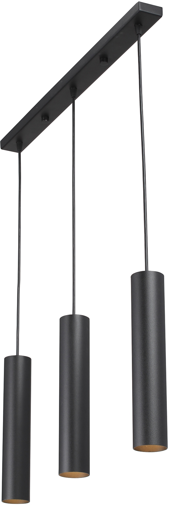 Изображение товара Подвесной светильник Vitaluce V4640-1/3S с 3 галогеновыми плафонами черный