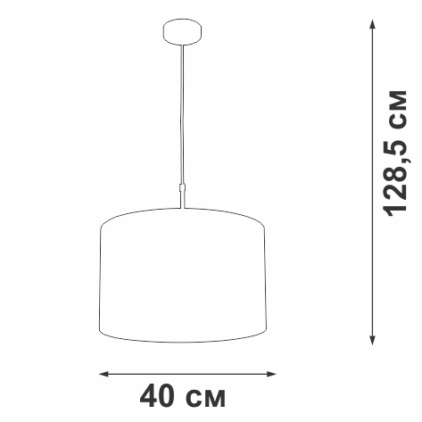 Изображение товара Подвесной светильник Vitaluce V4701-1/1S классический тканевый с одним цоколем E27