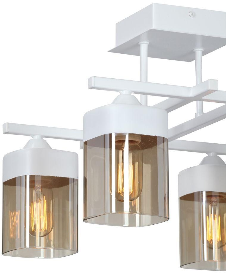 Изображение товара Потолочная люстра Vitaluce V4797-0/4PL 4 плафона янтарная Россия