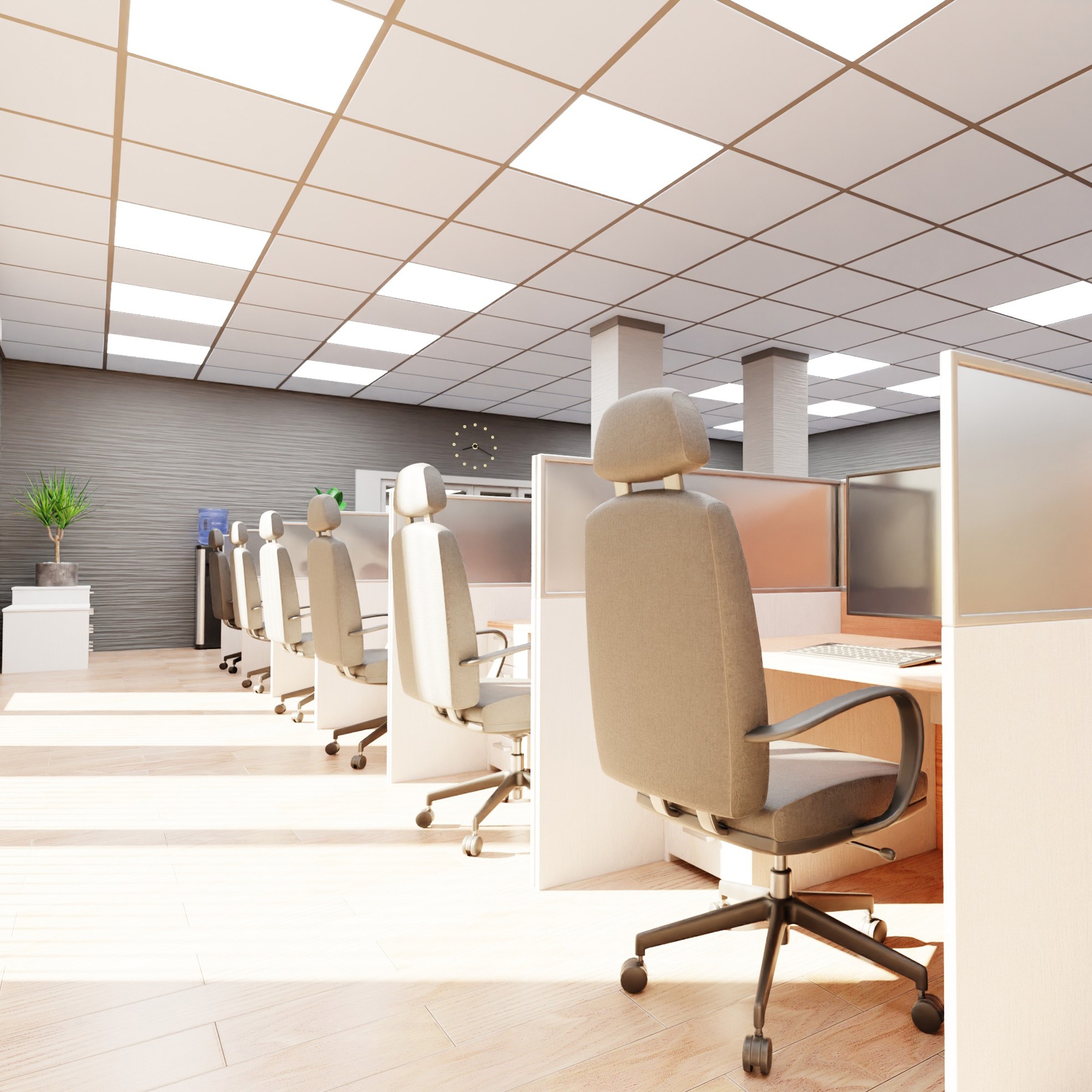 Изображение товара Светильник светодиодный потолочный универсальный 4000K Рассеиватель «матовый» в комплекте с и/п Volpe ULP-Q109 6060-40W/4000K WHITE