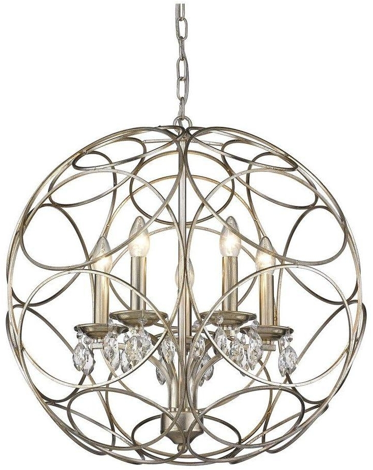 Изображение товара Подвесная люстра Wertmark Senta WE305.05.203 в виде свечи классика хрусталь IP20