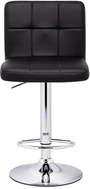 Изображение товара Барный стул Paskal черный / chrome с подставкой для ног, современный дизайн
