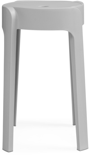 Изображение товара Табурет Bovel серого цвета из пластика, Высота 45 см, надежный и легкий