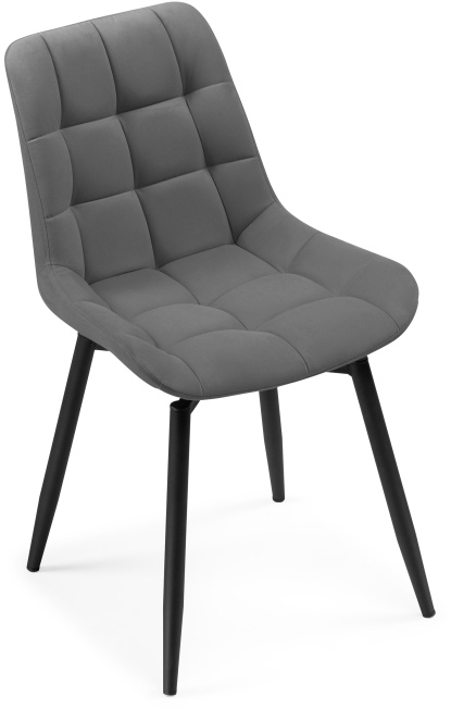 Изображение товара Обеденный стул Notta Челси 520599 крутящийся темно-серый велюр металл