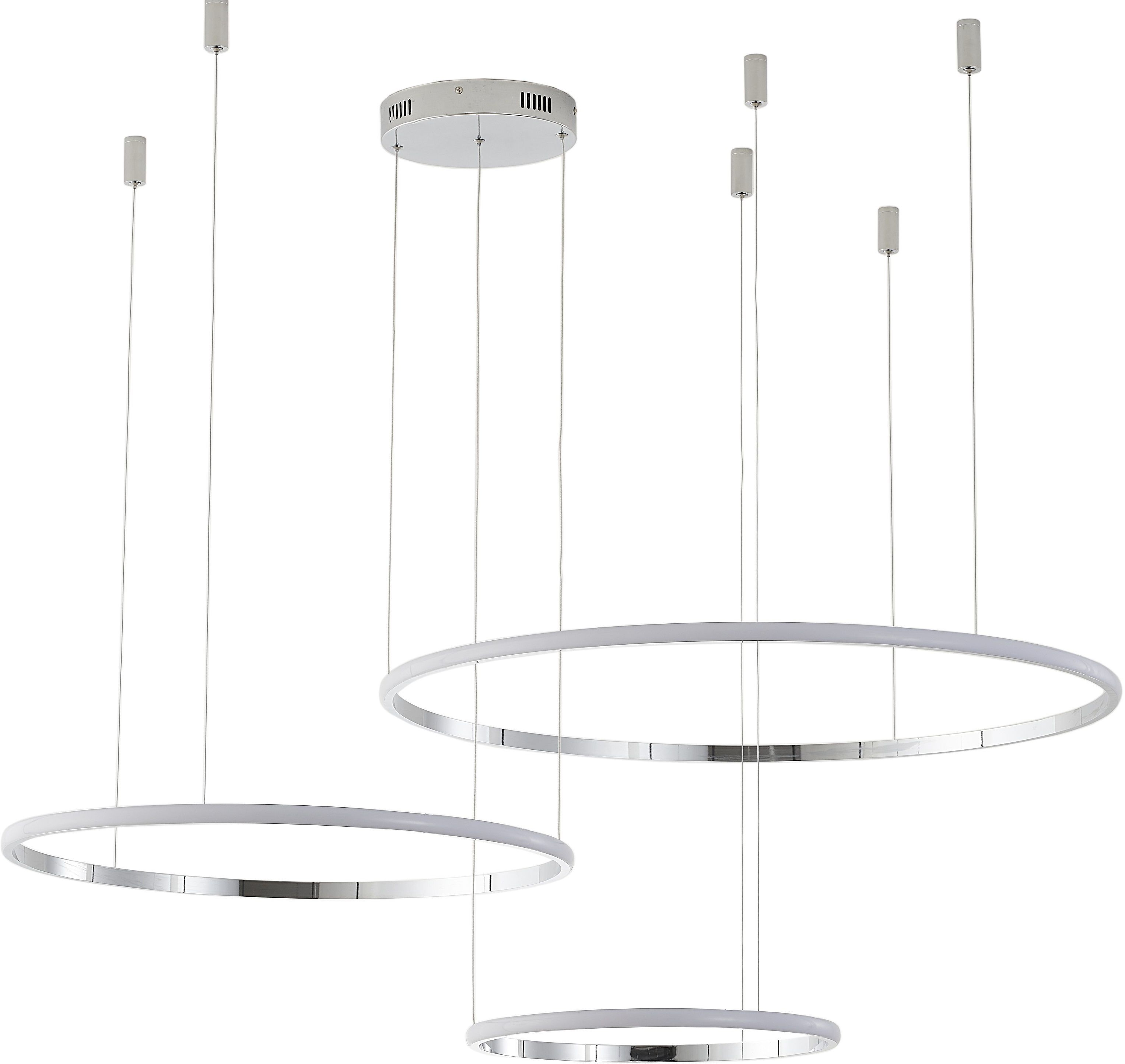 Изображение товара Подвесной светильник LED кольцо Zortes Ringolight 75W хром современный дизайн