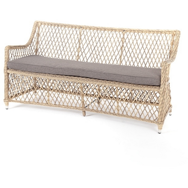 

Диван двухместный из искусственного ротанга, цвет соломенный 4SIS Латте YH-C2169W, Латте YH-C2169W