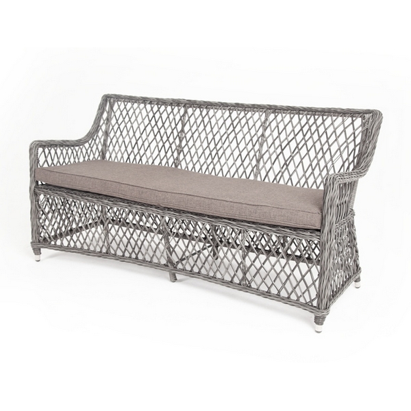 

Диван двухместный из искусственного ротанга, цвет графит 4SIS Латте YH-C2169W graphite, Латте YH-C2169W graphite