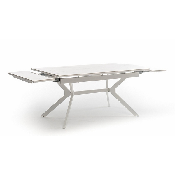 

Меркурий стол интерьерный раздвижной обеденный из керамики, цвет белый глянцевый 4SIS УТ-00005341, Меркурий DT-8123