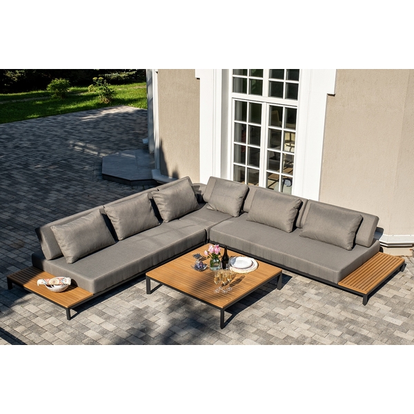 

"Амальфия" трансформирующаяся лаунж-зона из алюминия, цвет графит 4SIS арт.УТ-00007469, Амальфи AS3T1-5-SET