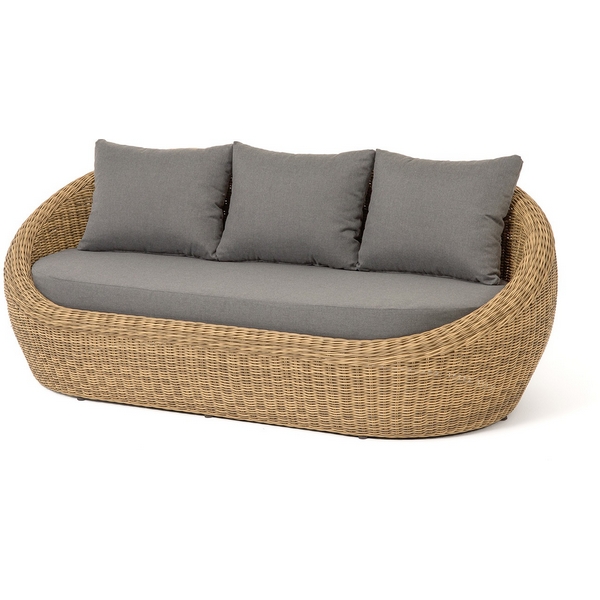 

"Барселона" диван из искусственного ротанга трехместный, цвет соломенный 4SIS арт.УТ-00009397, Барселона YH-C3093W