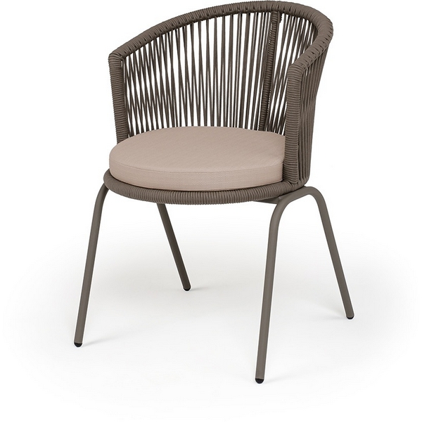 

"Люксембург" стул плетеный из роупа, каркас из стали бежево-серый (RAL7006) муар, роуп коричневый круглый, ткань Mossle бежевая 4SIS LUK-CH-st001 RAL7006 Mua brown(beige160), Люксембург LUK-CH-st001 RAL7006 Mua brown(beige160)