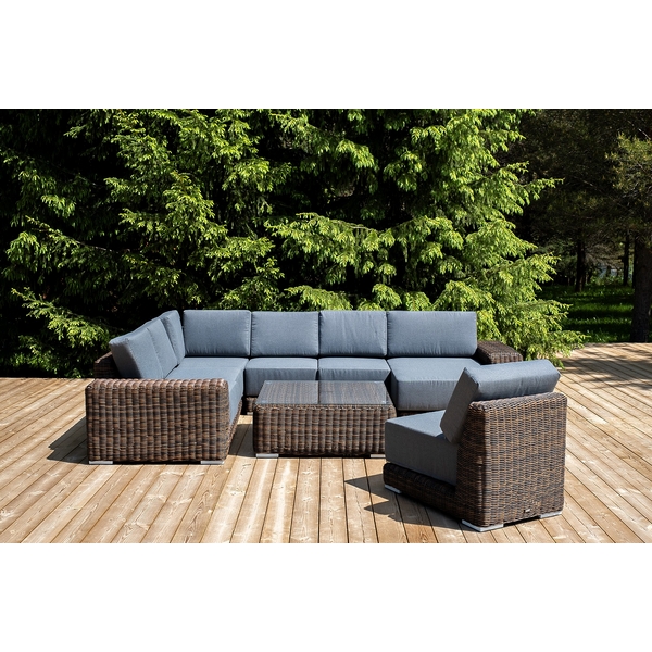 

"Капри" трансформирующаяся лаунж-зона из искусственного ротанга, цвет коричневый 4SIS арт.УТ-00010385, Капри KS5O1T1-7-SET brown