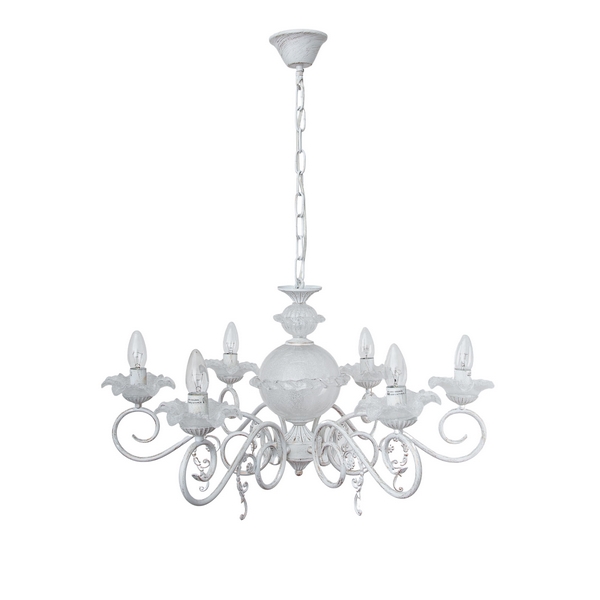 

Подвесная люстра Abrasax L.8302-6CREAM/G в виде свечи, Белый, L.8302-6CREAM/G