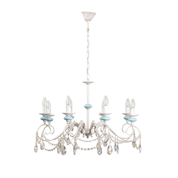

Подвесная люстра Abrasax L.8303-8CREAM/G в виде свечи, Белый, L.8303-8CREAM/G