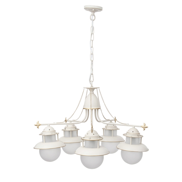 

Подвесная люстра Abrasax L.9201-5CREAM/G, Белый, L.9201-5CREAM/G