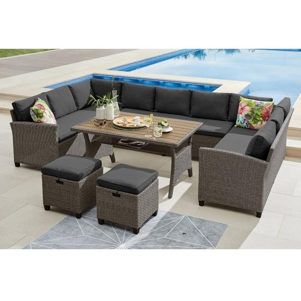 

Комплект плетеной мебели Afina AFM-370A Dark Grey, Серый, AFM-370A Dark Grey
