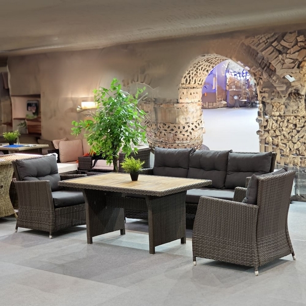 

Комплект плетеной мебели AFM-308G Brown/Grey Afina, Коричневый, AFM-308G Brown-Grey