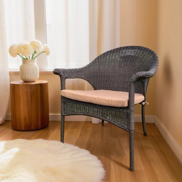 

Плетеное кресло LV-140B Brown с подушкой в комплекте Afina, Коричневый, LV-140B Brown