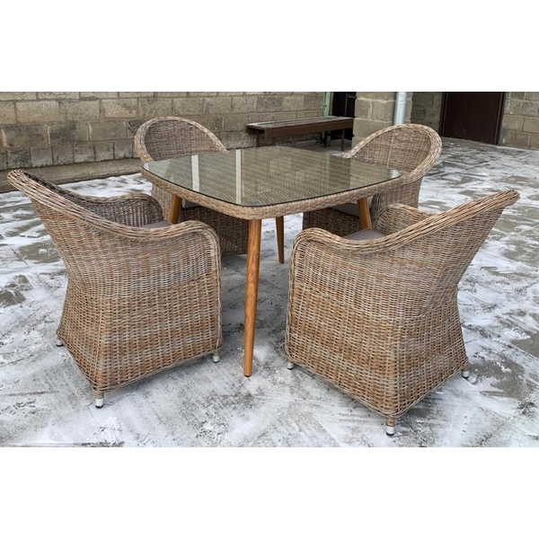 

Комплект мебели T368/Y490 Beige (4+1) Afina, Светло-коричневый, T368/Y490 Beige 4Pcs