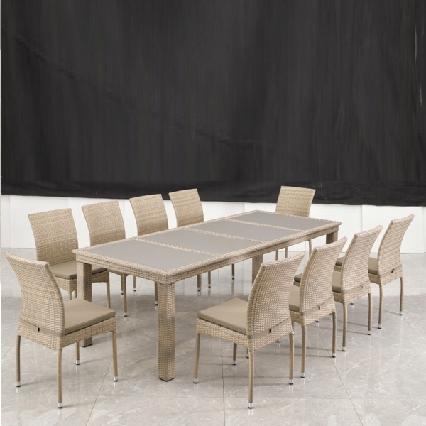 

Комплект плетеной мебели T438/Y380C-W85 Latte (10+1) + подушки Afina, Латте, T438/Y380C-W85 Latte 10PCS