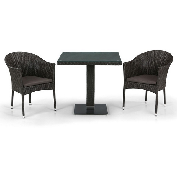 

Комплект плетеной мебели T605SWT/Y350B-W53 Brown Afina, Коричневый, T605SWT/Y350B-W53 Brown 2Pcs