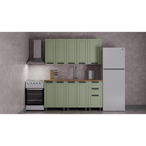 

ГК Аленушка 1,6м Лилия Фиcташка/Фисташка, черный (без столешницы), Зеленый, Лилия 00-00240857