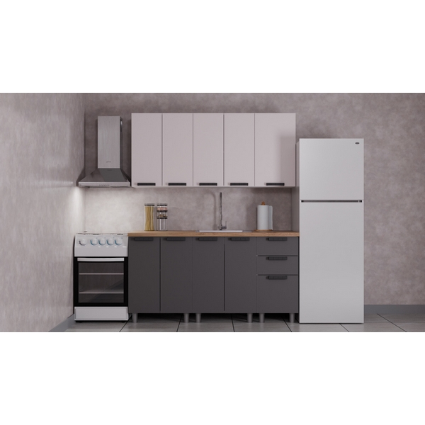 

ГК Аленушка 1,6м Лаванда Кашемир/Сталь,черный (без столешницы), Бежевый;серый, Лаванда 00-00240862