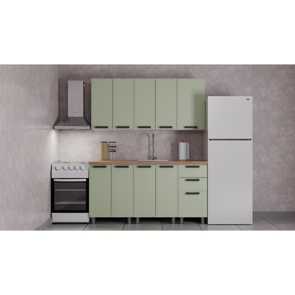 

ГК Аленушка 1,6м Магнолия Фисташка/Фисташка, черный (без столешницы), Зеленый, Магнолия 00-00240870