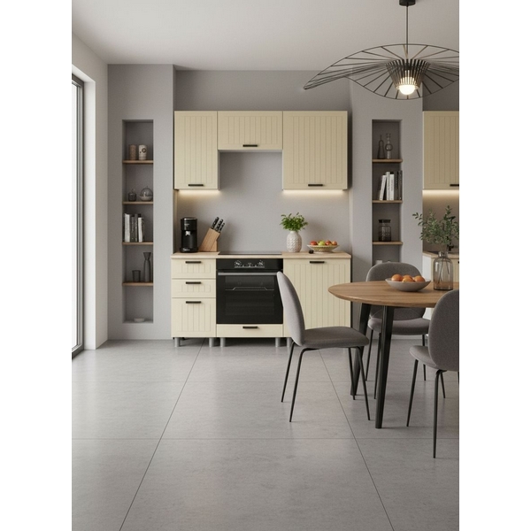 МК Аленушка 1,6м в.7 Орхидея Крем,скоба черный,сонома Аленушка 00-00285283