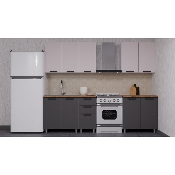 

ГК Аленушка 2м Лаванда Кашемир/Сталь,скоба черный,сонома, Серый;бежевый, Лаванда Н00231876