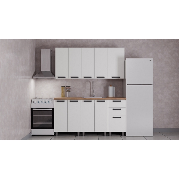 

ГК Аленушка 1,6м Магнолия Молочный/Молочный,скоба черный,сонома, Белый, Магнолия Н00240123