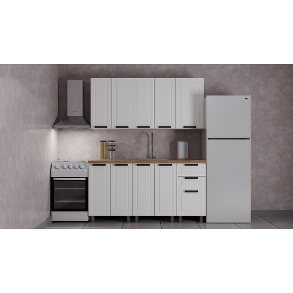 

ГК Аленушка 1,6м Лилия Молочный/Молочный,скоба черный,сонома, Белый, Лилия Н00240390