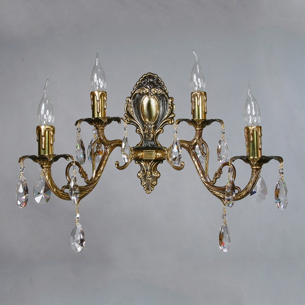 

Бра Ambiente Alicante 8888/2+2 PB Leaf crystal, Бронза, Alicante 8888/2+2 PB Leaf crystal