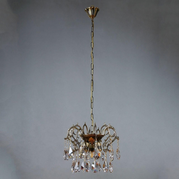 

Подвесная люстра хрустальная Ambiente Alicante 8888/3 CL PB New Leaf, Бронза, Alicante 8888/3 CL PB New Leaf