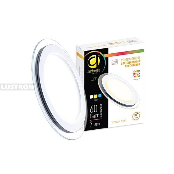 

Встраиваемый светодиодный светильник Ambrella Led Present Glass 302063, Белый, Led Present Glass 302063