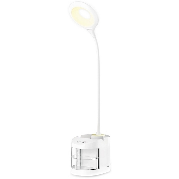 Офисная настольная лампа диммируемая светодиодная с выключателем и USB-портом Desk DE561 (Ambrella)