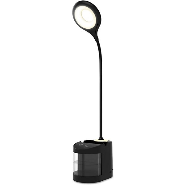 Офисная настольная лампа диммируемая светодиодная с выключателем и USB-портом Desk DE562 (Ambrella)