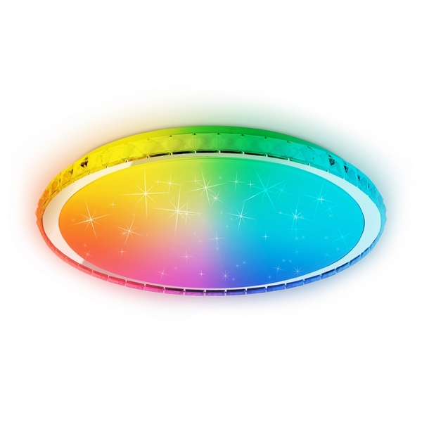 

Потолочный светильник RGB светодиодный с пультом регулировкой яркости и цветовой температуры ночным режимом Ambrella Dance FF501, Белый, Dance FF501