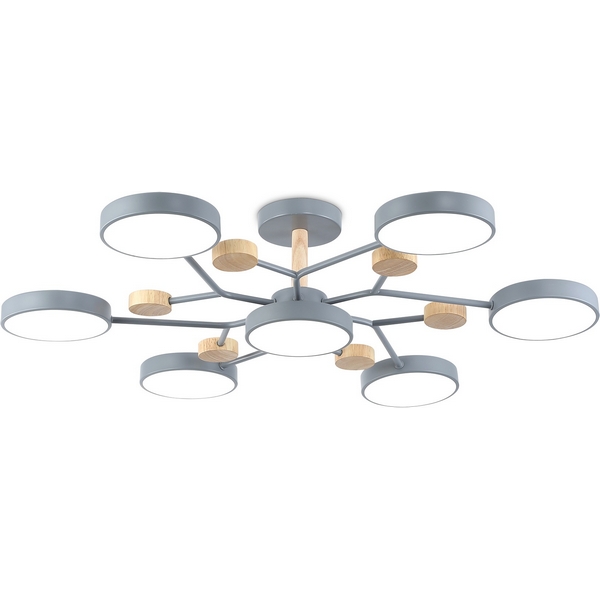 

Потолочная люстра светодиодная на штанге с регулировкой цветовой температуры Ambrella COMFORT FL4865, Серый, Comfort FL4865