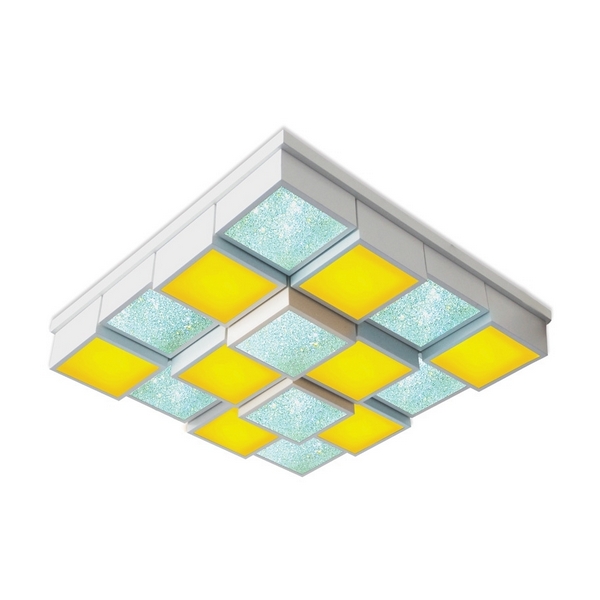 

Потолочный светодиодный светильник с пультом FS1550 WH/SD 192W D715*715 Ambrella Crystal Sand, Crystal Sand FS1550 WH/SD 192W D715*715