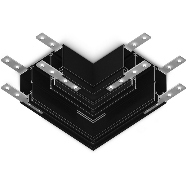 

Коннектор угловой для магнитного шинопровода в натяжной потолок Ambrella TRACK SYSTEM GL1046, Черный, Track System GL1046