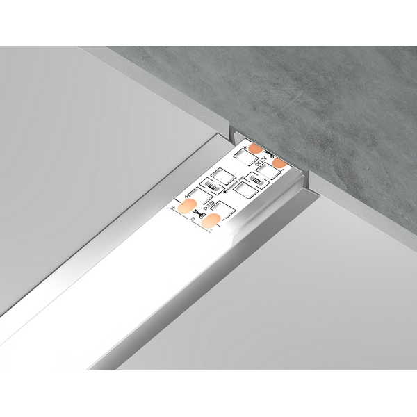 

Алюминиевый профиль встраиваемый для светодиодной ленты до 19,8мм Ambrella Illumination GP1100AL, illumination GP1100AL
